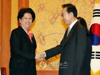 李大統領、中国全人代常務副委員長と会談