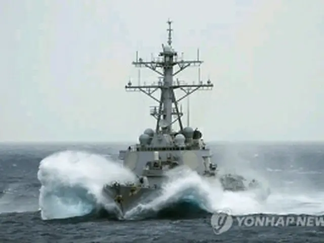 合同対潜水艦訓練に参加する米ミサイル駆逐艦「カーティス・ウィルバー」＝（聯合ニュース）