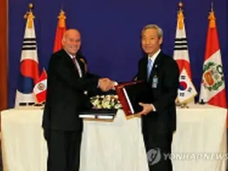 韓国8つ目のFTA締結、ペルーとFTA仮署名