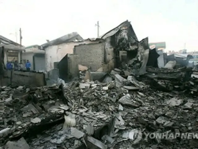 北朝鮮による砲撃で破壊された家屋（提供写真）＝（聯合ニュース）