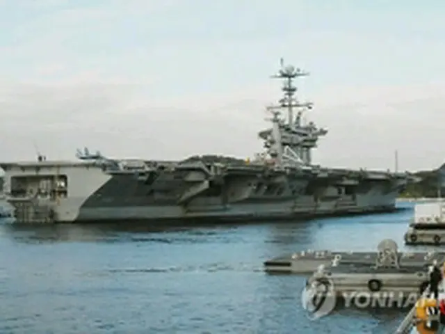 合同軍事演習に参加する米原子力空母ジョージ・ワシントン（資料写真）＝（聯合ニュース）