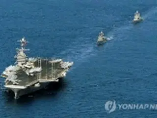 韓米合同軍事演習2日目、空母強襲訓練実施