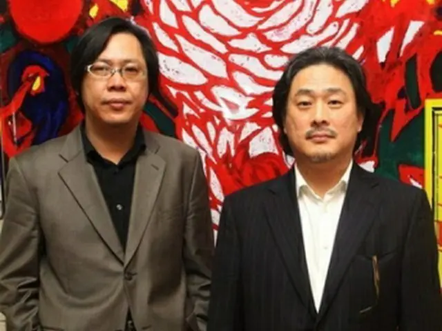 パク・チャヌク監督（右）とパク・チャンギョン氏＝（聯合ニュース）