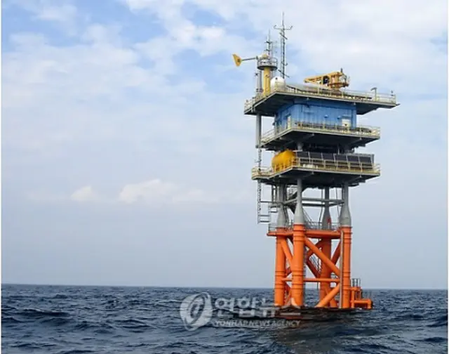 朝鮮半島西側の黄海で2009年に完成した可居礁海洋基地＝（聯合ニュース）