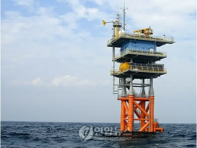 朝鮮半島西側の黄海で2009年に完成した可居礁海洋基地＝（聯合ニュース）