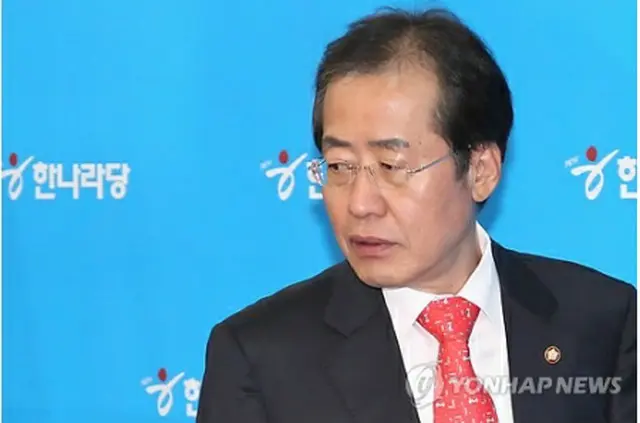 ハンナラ党の洪準杓代表＝（聯合ニュース）