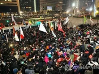 ソウル中心部でFTA反対集会　一部で衝突