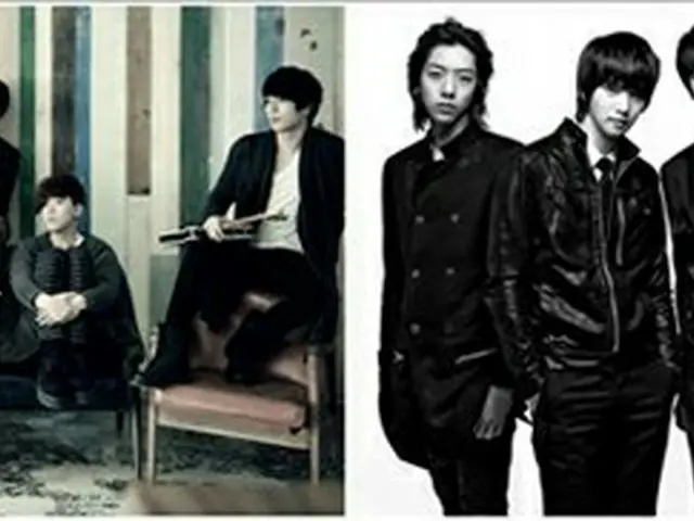 「FTISLAND」（左）「CNBLUE」（右）