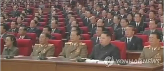 2010年9月の党代表者会に出席した正恩氏（右から2人目）＝（聯合ニュース）