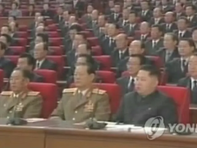 2010年9月の党代表者会に出席した正恩氏（右から2人目）＝（聯合ニュース）