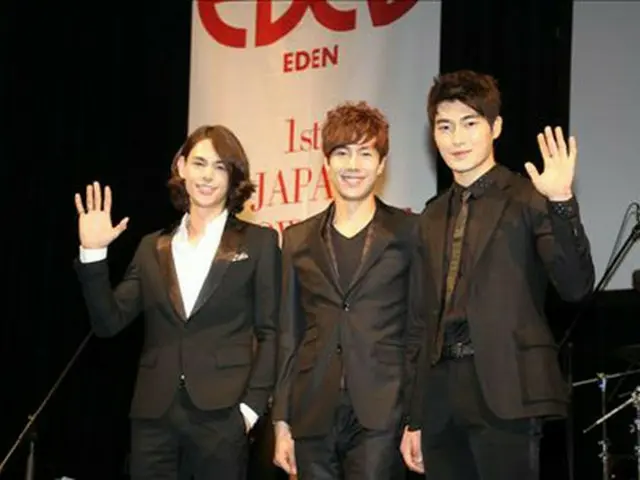 3人組バンド「EDEN（エデン）」（聯合ニュース、イ・テムン記者）