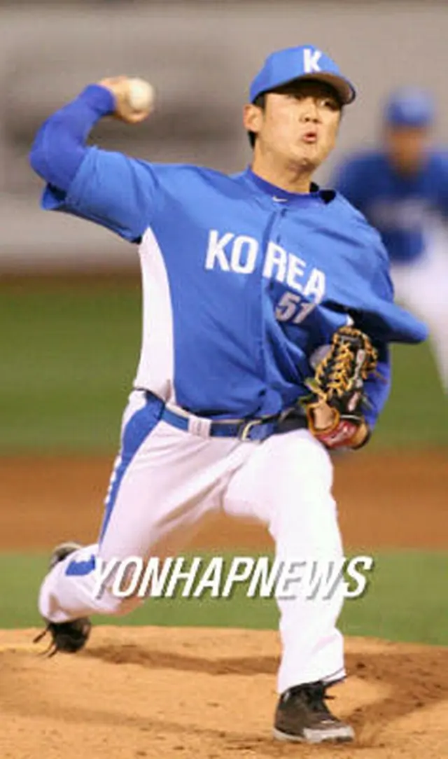 ワールドベースボール・クラシック（WBC）では韓国代表入りしたキム・ソンウ＝2006年3月（聯合）