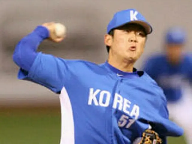 ワールドベースボール・クラシック（WBC）では韓国代表入りしたキム・ソンウ＝2006年3月（聯合）