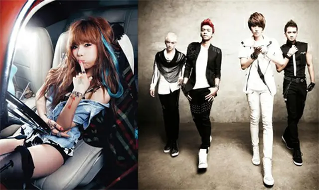 「4Minute」ヒョナ（左）、「S4」