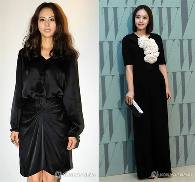 歌手兼女優のパク・チユン（右）とタレントのパク・チユン