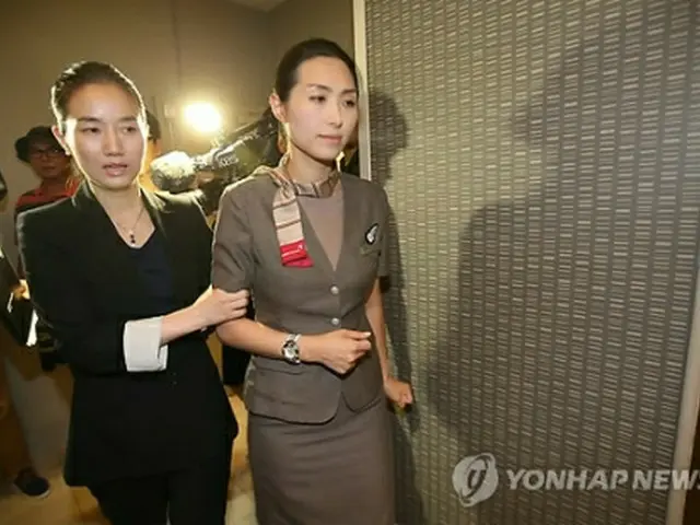アシアナ事故機の乗務員イ・ユンヘさん＝8日、サンフランシスコ（聯合ニュース）