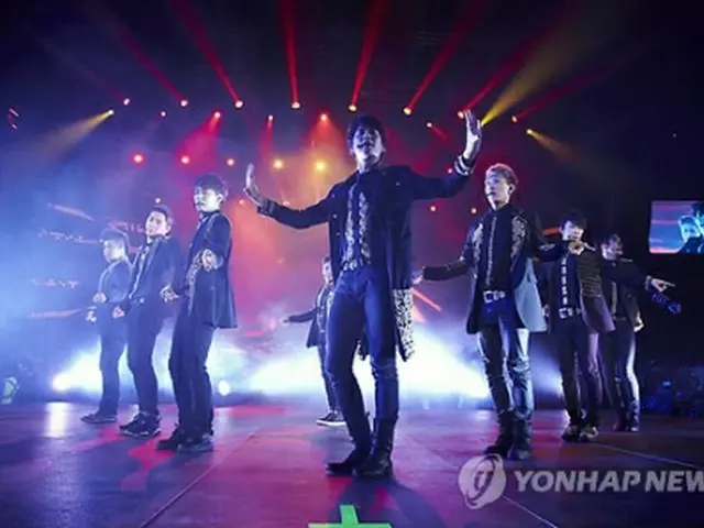 SUPER JUNIORの公演模様＝（聯合ニュース）