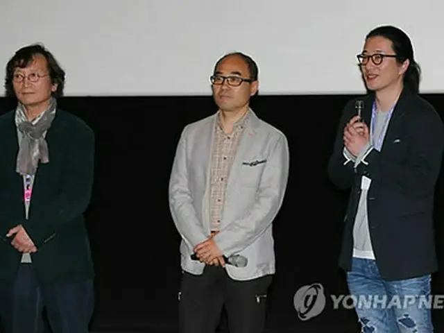 映画「天安艦プロジェクト」先行上映会にて