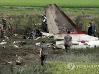 韓国空軍訓練機　光州で墜落＝搭乗の2人死亡