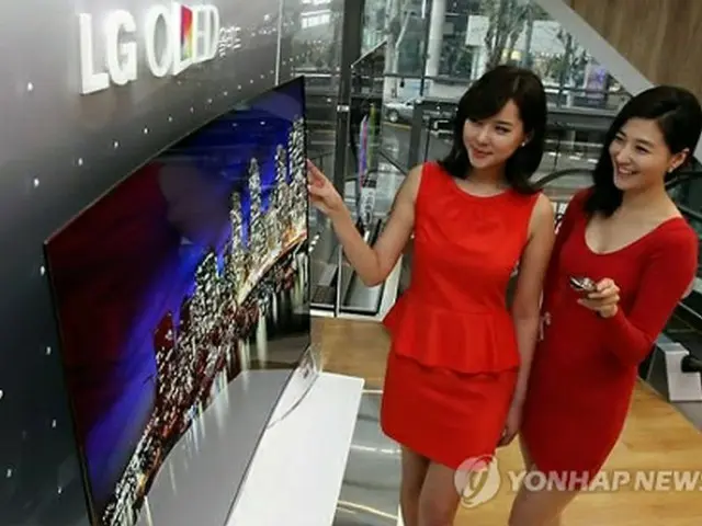 LG電子の曲面型有機ELテレビ（資料写真）＝（聯合ニュース）