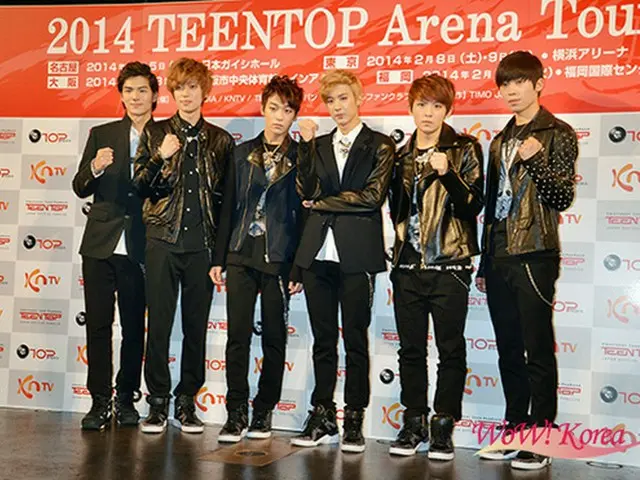 「TEENTOP」左からC.A.P、NIEL、L.JOE、CHUNJI、RICKY、CHANGJO