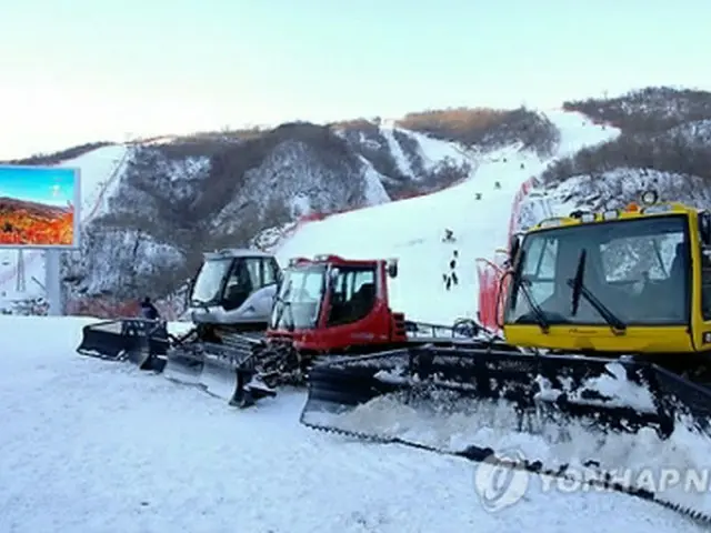 馬息嶺スキー場＝（朝鮮中央通信＝聨合ニュース）