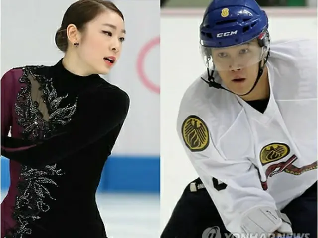キム・ヨナさん（左）とキム・ウォンジュンさん＝（聯合ニュース）