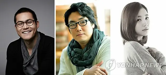 （左から）俳優キム・ソンギュン、チョ・ジヌン、女優ユン・ジニ