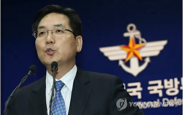 北朝鮮の核実験可能性に言及する金報道官＝22日、ソウル（聯合ニュース）