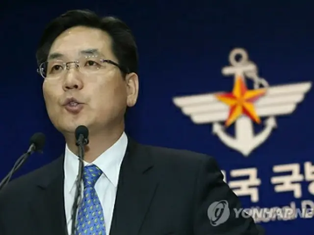 北朝鮮の核実験可能性に言及する金報道官＝22日、ソウル（聯合ニュース）