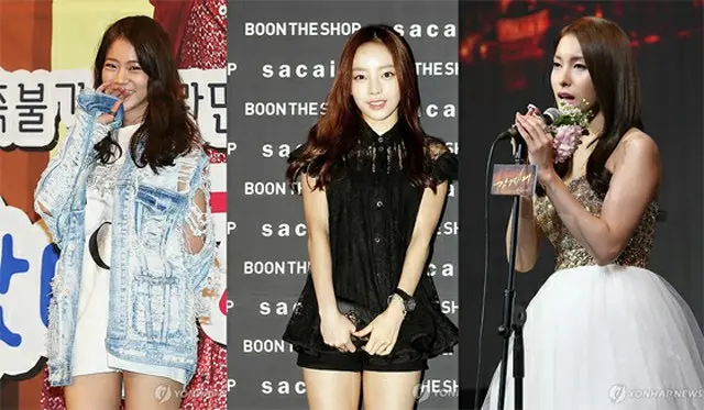 左から「KARA」スンヨン、ハラ、ギュリ