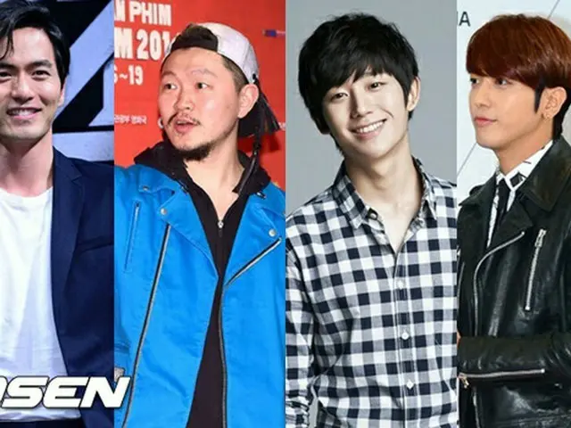 左からイ・ジヌク、ヤン・ドングン、チョン・ヘイン、「CNBLUE」チョン・ヨンファ