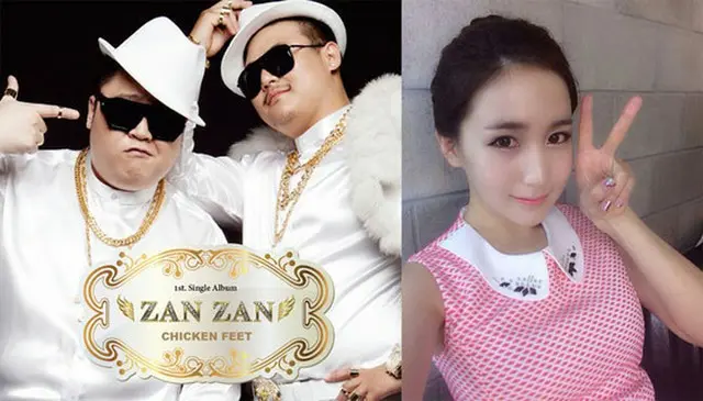 「CRAYON POP」チョア（右）と男性デュオ「ZAN ZAN」