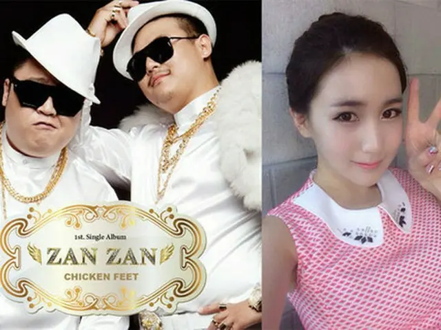「CRAYON POP」チョア（右）と男性デュオ「ZAN ZAN」
