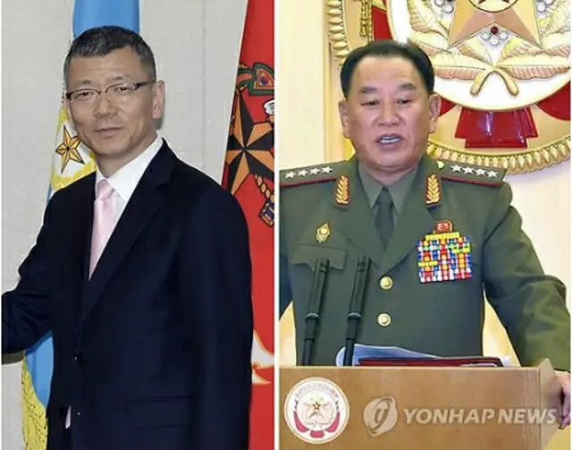 柳済昇氏（左）と金英哲氏＝（聯合ニュース）