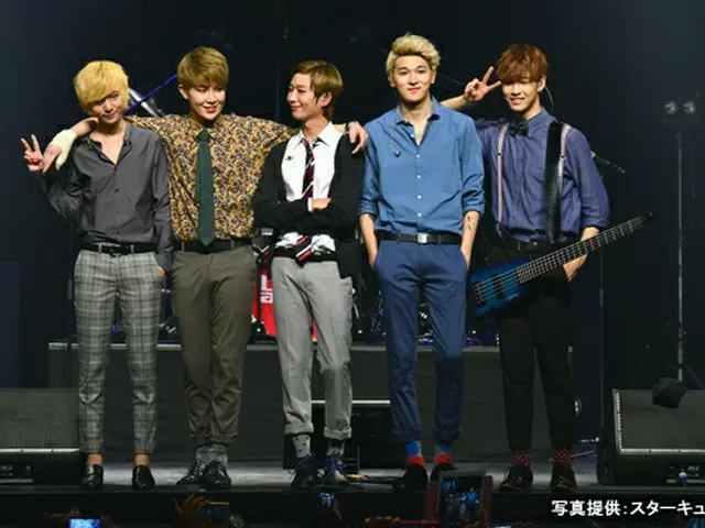 「Ledapple」左からヨンジュン、ハンビョル、ヒョソク、ギュミン、グァンヨン