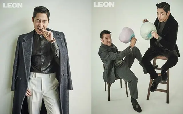 韓国男性グループ「SHINHWA」エリックが世界的なモデル、パンツェッタ・ジローラモと一緒に撮った画報カットを公開した。（提供:OSEN）