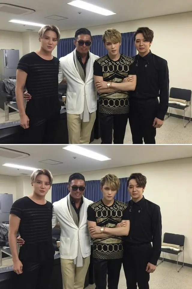 総合格闘技選手の秋山成勲と韓国グループ「JYJ」の温かい写真が公開された。（提供:OSEN）