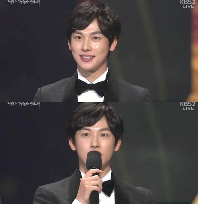 俳優としても活躍しているアイドルグループ「ZE:A」のイム・シワンがスター賞を受賞し、機知に富んだ感想で喜びを表した。（提供:OSEN）