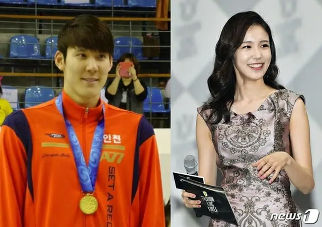 韓国の美人女子アナ、チャン・イェウォン（24）と競泳選手のパク・テファン（25）に交際報道が持ち上がった。