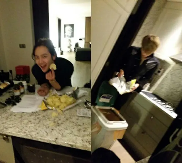 韓国グループ「JYJ」のキム・ジェジュンが親友チャン・グンソクと大人気を博している菓子「ハニーバターチップ」との記念写真を公開した。（提供:OSEN）