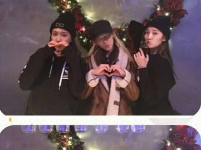 韓国ガールズグループ「少女時代」のメンバー、ヒョヨンと「Miss A」フェイ、ジアの温かな雰囲気の写真が公開された。（提供:OSEN）