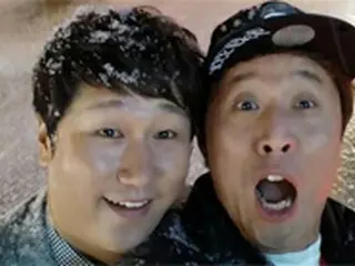 ソフトB・李大浩、韓国の人気タレントと吹雪の中で記念写真