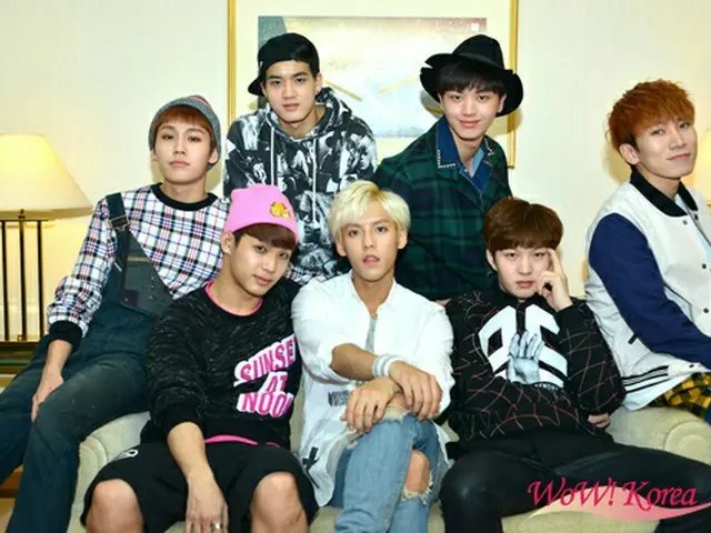 「BTOB」前列左からヒョンシク、ミンヒョク、チャンソブ、後列左から、イルフン、プニエル、ソンジェ、ウングァン