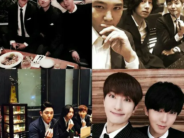韓国アイドルグループ「SUPER JUNIOR」のメンバーがソンミン（28）の結婚式に総出動した。（提供:OSEN）
