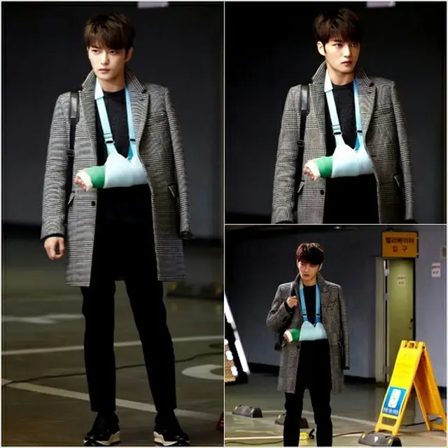 ドラマ「スパイ」に出演するジェジュン（JYJ）が初撮影から腕にギプスを固定し、演技に集中している様子を公開した。彼はカリスマ性に満ちた国家情報院の要員に変身する。（提供:OSEN）