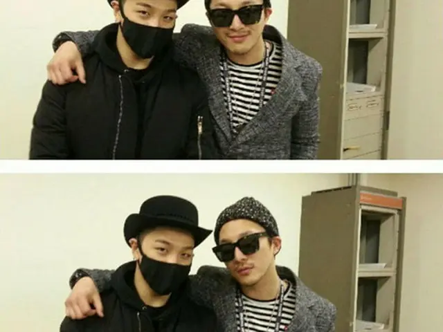 韓国人気グループ「BIGBANG」SOL（テヤン）の実兄で俳優のトン・ヒョンベが、弟（SOL）との2ショット写真を新年に公開した。（画像提供:OSEN）