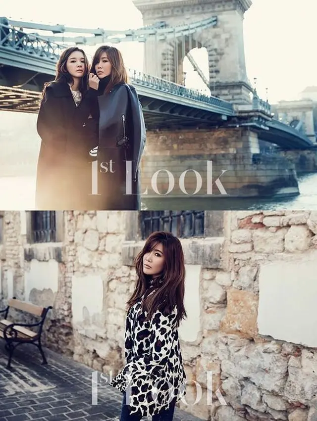 韓国女性デュオ「ダビチ」が来る21日、ミニアルバムでカムバックする中、「1st Look」とタッグを組んでデビュー後、初めてアルバムジャケット写真を画報で同時公開する。（提供:OSEN）