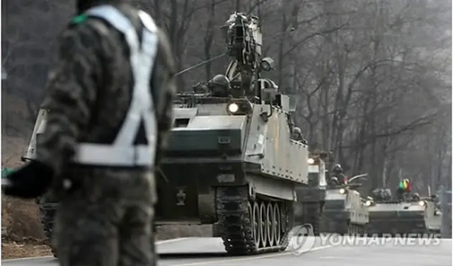 韓米合同軍事演習のもよう＝（聯合ニュース）