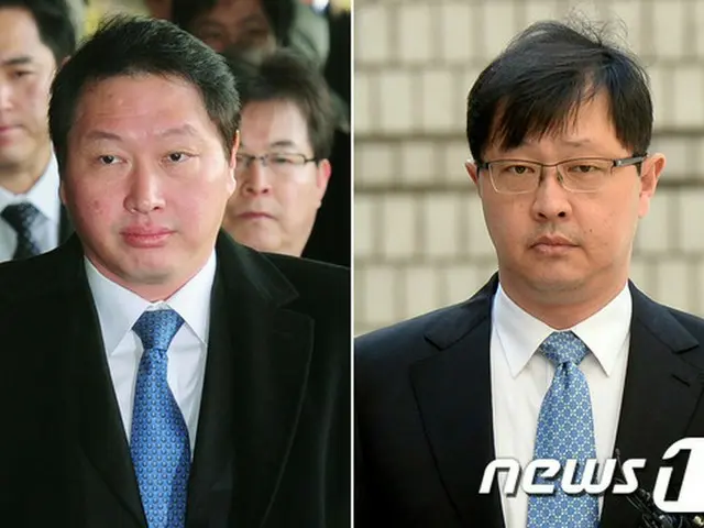 韓国の朴槿恵大統領が年頭記者会見で、企業人に対する仮釈放の可能性を示唆していたが、SKグループのチェ・テウォン会長（左）やチェ・ジェウォン副会長（右）らは対象から除外された。（提供:news1）